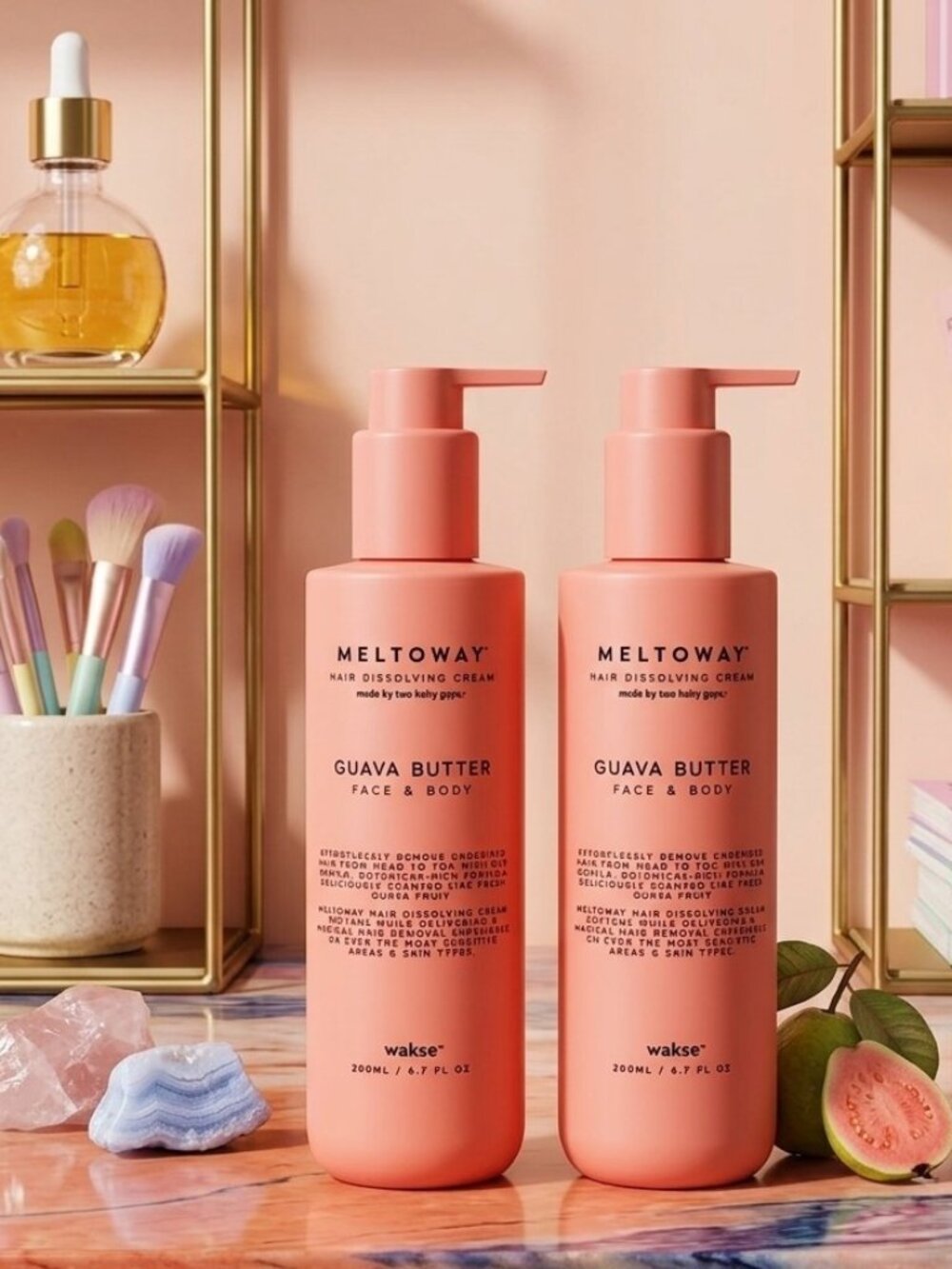Wakse Meltoway Guava Butter Hair Dissolving Cream Set (2 Bottles)